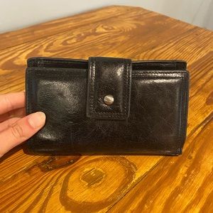 Hobo Leather Black Wallet